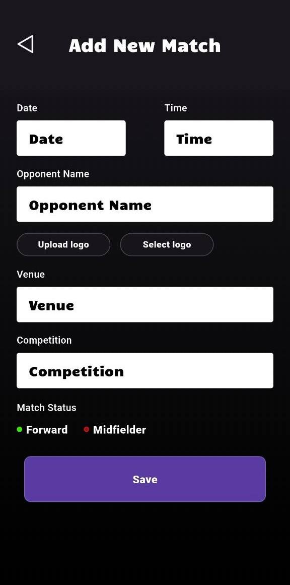Formation modal screen